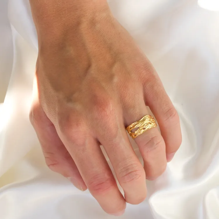 ring i forgyldt messing - Eliné