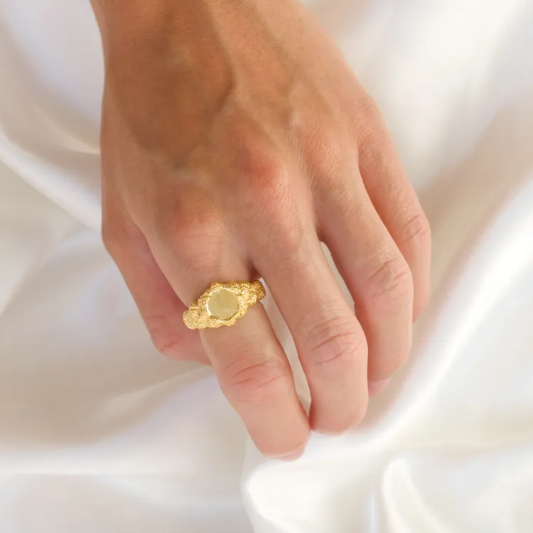 ring i forgyldt messing - Eliné