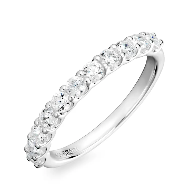 zirkon ring i sølv