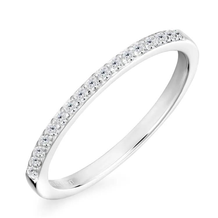 zirkon ring i sølv