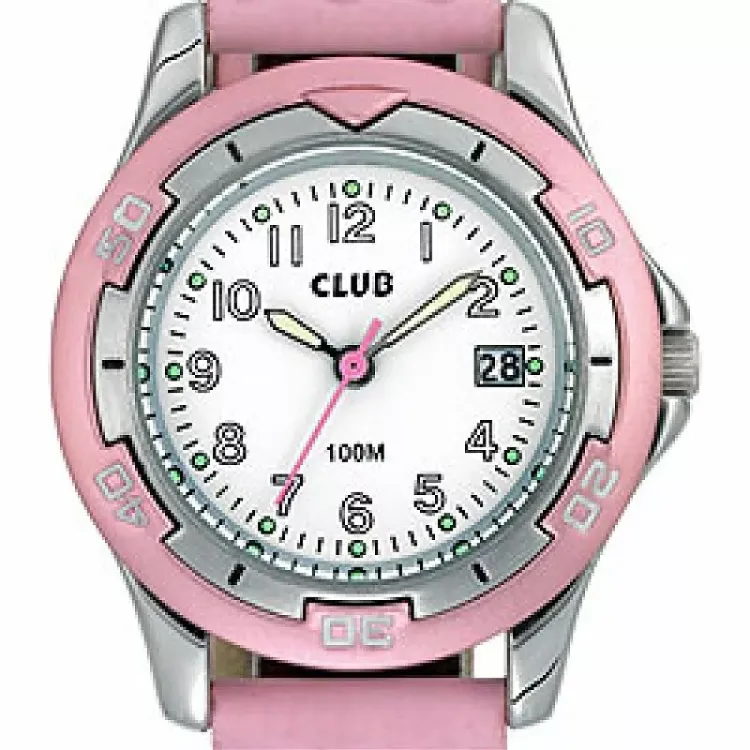lyserød børneur Club time A65168-2S0A