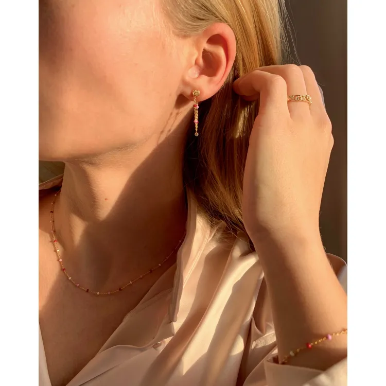 Enamel Lola Rosie armbånd i forgyldt sølv farvet  emalje