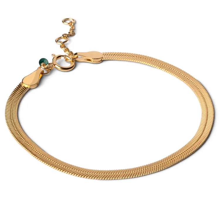Enamel Caroline armbånd i forgyldt sølv
