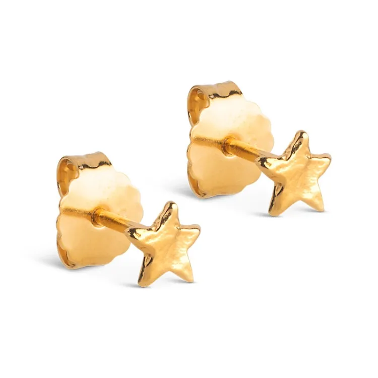 Enamel Star Energy ørestikker i forgyldt sølv