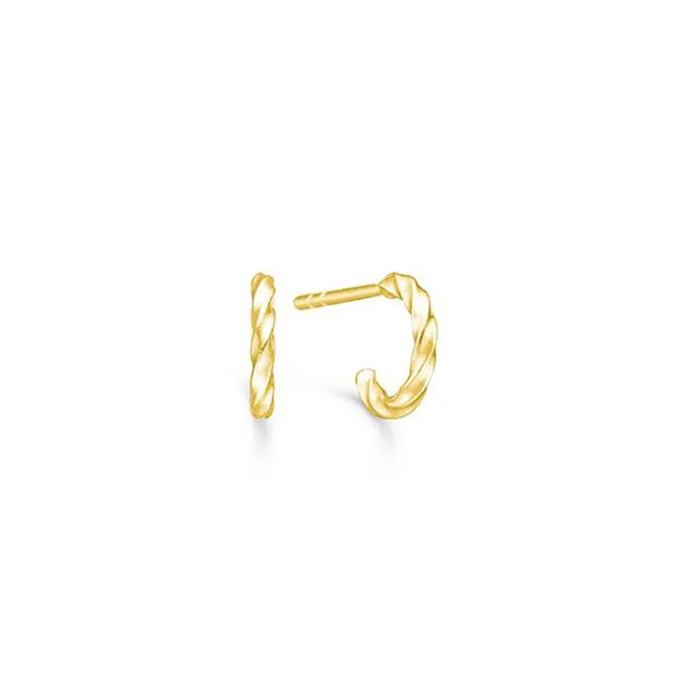 ID Fine IDH002GD Unicorn mini hoops i forgyldt sølv