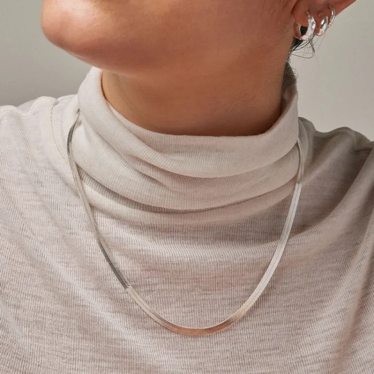 Enamel Carla halskæde i sølv