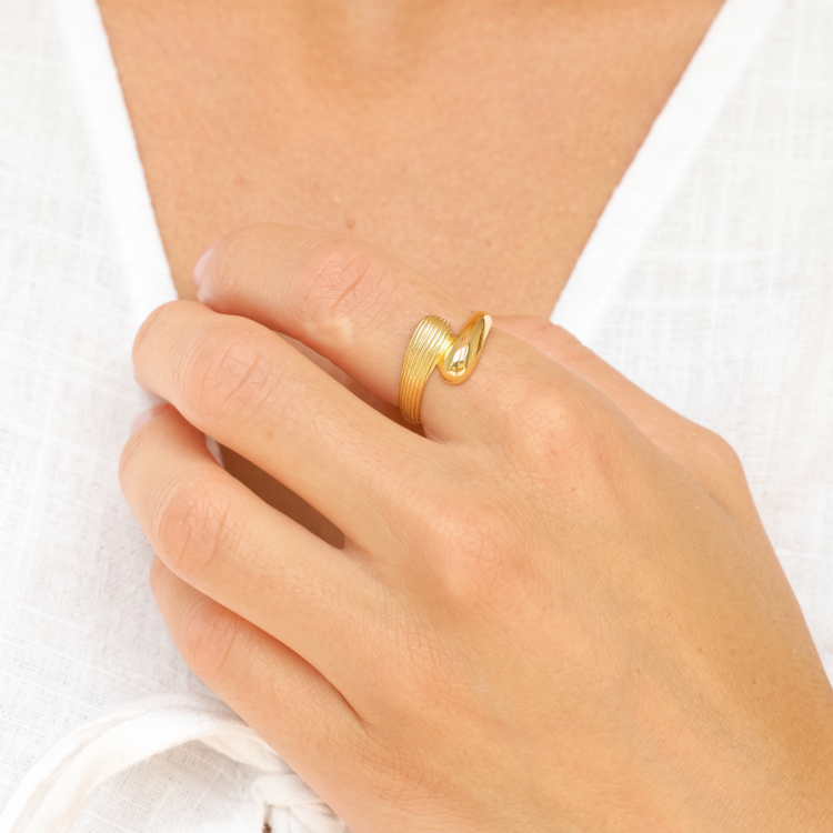 ring i forgyldt messing - Eliné