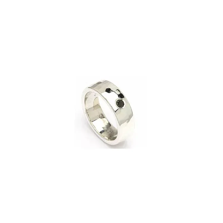 Kollektionsprøve sort diamant ring i sølv
