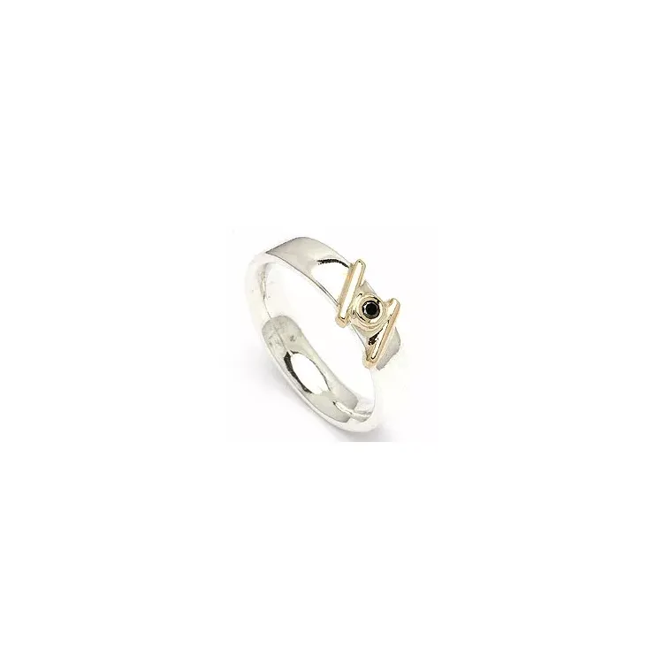 Kollektionsprøve sort diamant ring i sølv