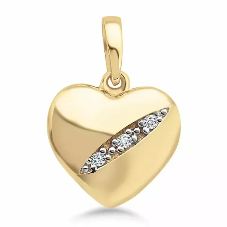 Kollektionsprøve hjerte vedhæng i 9 karat guld
