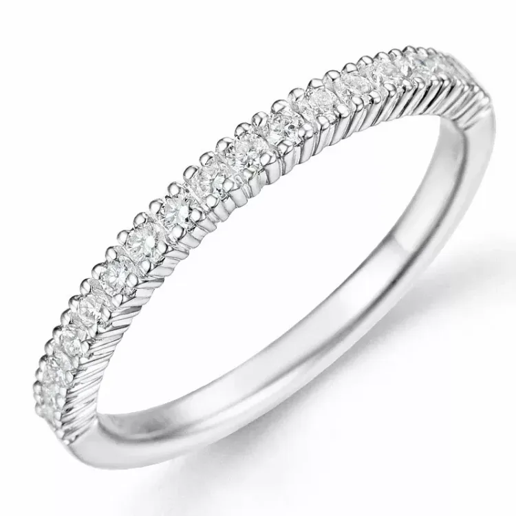 Kollektionsprøve diamantring i 14 karat hvidguld 0,27 ct