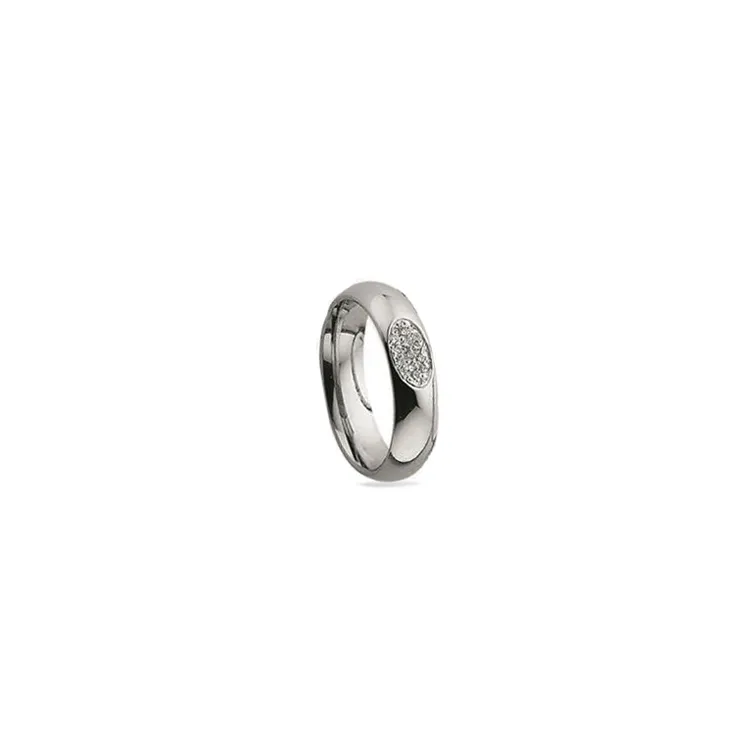 Kollektionsprøve zirkon ring i rhodineret sølv