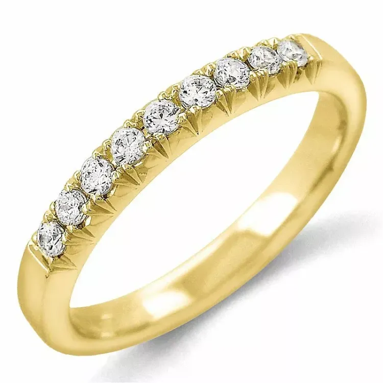 Kollektionsprøve diamant alliancering i 14 karat guld 0,24 ct