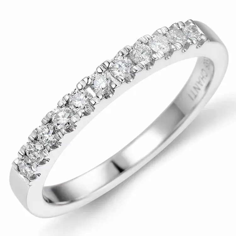 Kollektionsprøve diamant alliancering i 14 karat hvidguld 0,26 ct
