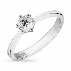 zirkon ring i sølv
