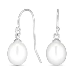 7-7,5 mm perleøreringe i rhodineret sølv