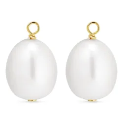 9-9,5 mm perle vedhæng til øreringe i forgyldt sølv - Mix & Match