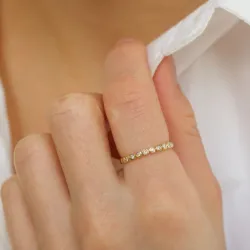 diamantring i 14 karat guld 0,08 ct