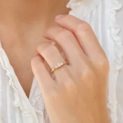 Diamantring i 14 karat guld 0,20 ct 0,13 ct