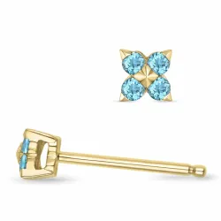 blomster topas øreringe i 14 karat guld med topas 