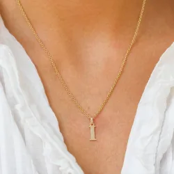 bogstav I vedhæng i 9 karat guld - My Letter