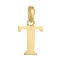 bogstav T vedhæng i 9 karat guld - My Letter