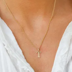 bogstav T vedhæng i 9 karat guld - My Letter