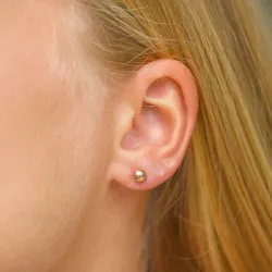 1/2 par 5 mm øreringe i 9 karat guld - Gold Collection