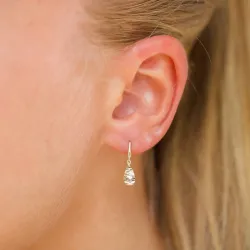 dråbe øreringe i 9 karat guld med  - Gold Collection