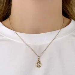 dråbe vedhæng i 9 karat guld - Gold Collection