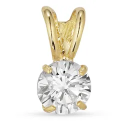 rundt vedhæng i 9 karat guld - Gold Collection