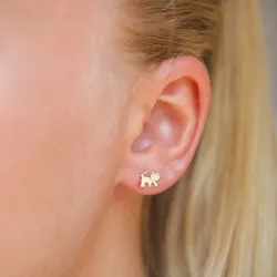 små katte ørestikker i 9 karat guld - Gold Collection