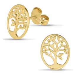 livets træ ørestikker i 9 karat guld - Gold Collection