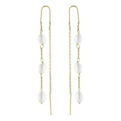 4 mm perleøreringe i 9 karat guld - Gold Collection