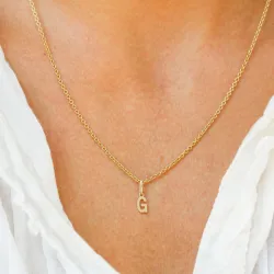 bogstav G vedhæng i 9 karat guld - My Letter