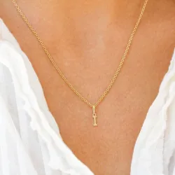 bogstav I vedhæng i 9 karat guld - My Letter