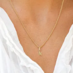 bogstav N vedhæng i 9 karat guld - My Letter