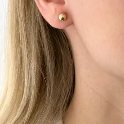 6 mm kugle øreringe i 14 karat guld