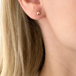 4 mm kugle øreringe i 14 karat guld