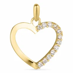 hjerte vedhæng i 14 karat guld - Gold Collection