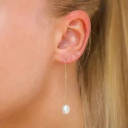 øreringe i 14 karat guld med  - Gold Collection