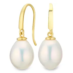 8-8,5 mm perle øreringe i 14 karat guld - Gold Collection