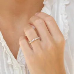 diamant ring i 14 karat guld 0,75 ct