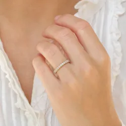 brillant alliancering i 14 karat guld 0,49 ct