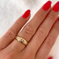 diamant ring i 14 karat guld 0,20 ct