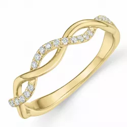 diamant ring i 14 karat guld 0,15 ct