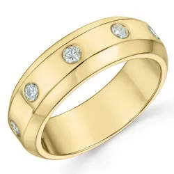 diamant ring i 14 karat guld 0,20 ct