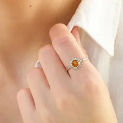 rav ring i oxideret sterlingsølv