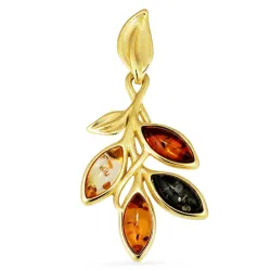 rav vedhæng i forgyldt sølv