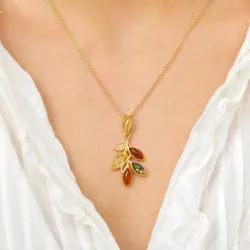 rav vedhæng i forgyldt sølv